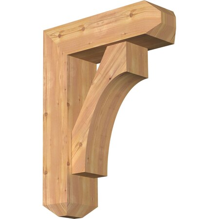 Ekena Millwork Westlake Craftsman Smooth Bracket w/ Offset Brace, Western Red Cedar, 7 1/2"W x 24"D x 32"H BKT0806X24X32WTL04SWR
